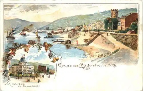 Gruss aus Rüdesheim - Litho -734014