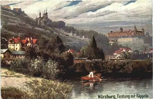 Würzburg - Festung mit Käppele -734468