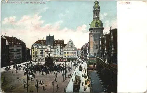 Leipzig - Altes Rathaus und Marktplatz -734932