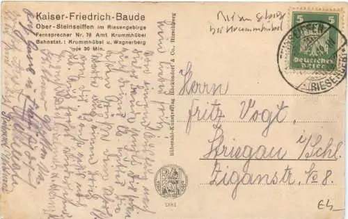 Kaiser Friedrich Baude Riesengebirge -735166
