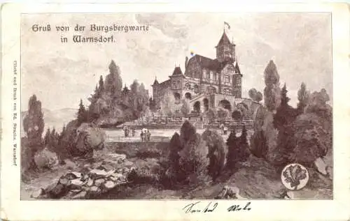Gruss von der Burgsbergwarte in Warnsdorf -735168