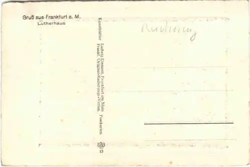 Gruß aus Frankfurt - Lutherhaus - Radierung -735216