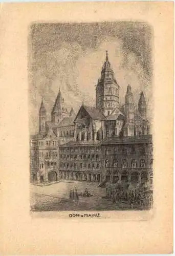 Dom in Mainz - Radierung -735228