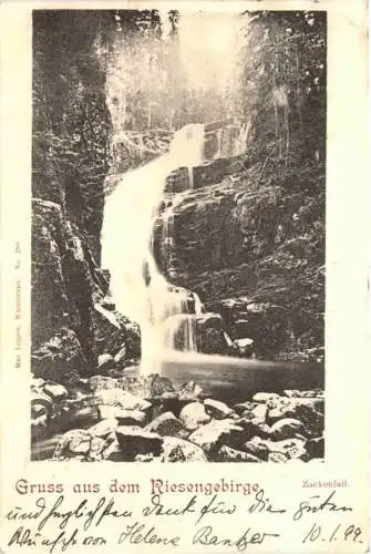 Gruss aus dem Riesengebirge - Zackenfall -735194