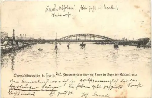 Oberschöneweide bei Berlin - Strassenbrücke über die Spree -735536