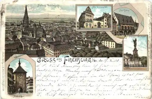 Gruss aus Freiburg - Litho -735580