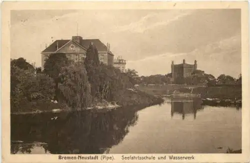 Bremen - Neustadt - Seefahrtsschule und Wasserwerk -735766