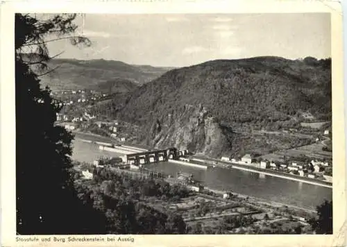 Aussig - Staustufe und Burg Schreckenstein -735802