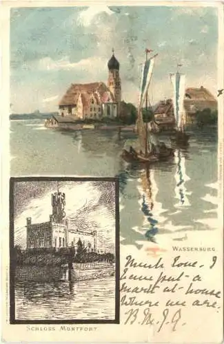 Wasserburg am Bodensee - Litho -735890