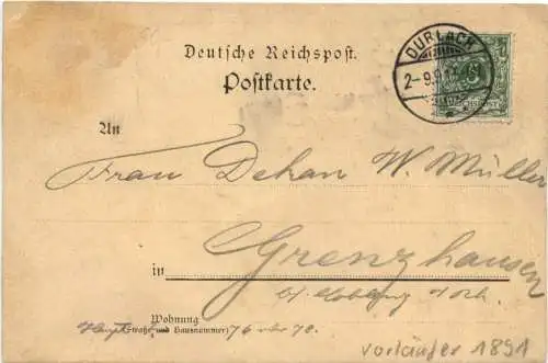 Gruss vom Thurmberg - Litho Vorläufer 1891 - Karlsruhe -735874