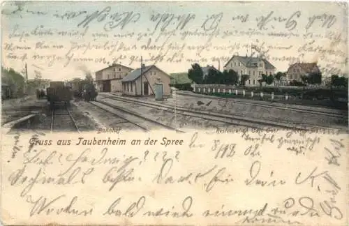 Gruss aus Taubenheim an der Spree - Bahnhof -736308