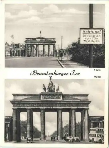Berlin - Brandenburger Tor - Mauer -736094