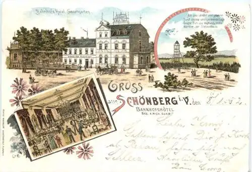 Gruss aus Schönberg im Vogtland - Litho -736738