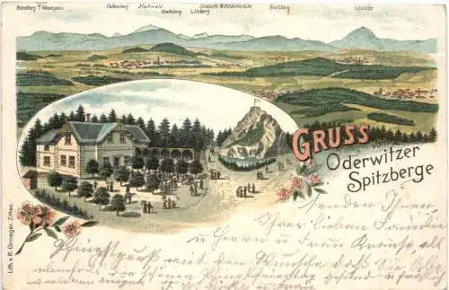 Oderwitz - Gruss vom Spitzberge - Litho -737000