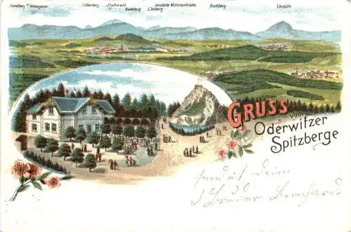 Oderwitz - Gruss vom Spitzberge - Litho -737004