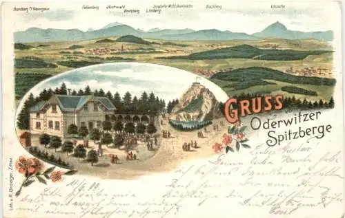 Oderwitz - Gruss vom Spitzberge - Litho -736998