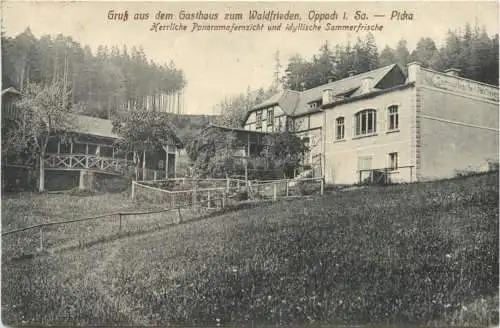 Oppach in Sachsen - Gruss au dem Gathaus zum Waldfrieden -737162