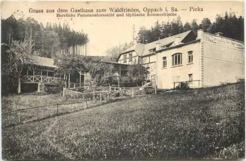 Oppach in Sachsen - Gruss au dem Gathaus zum Waldfrieden -737166
