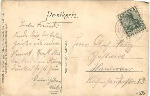 Oppach in Sachsen - Gruss au dem Gathaus zum Waldfrieden -737152