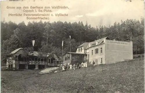 Oppach in Sachsen - Gruss au dem Gathaus zum Waldfrieden -737154