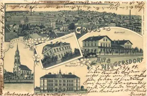Gruss aus Alt Neugersdorf - Litho -737466