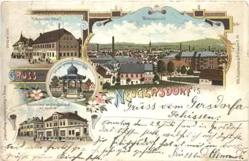 Gruss aus Neugersdorf - Litho -737474