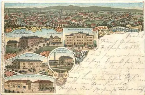 Gruss aus Gross-Schönau in Sachsen - Litho -737966