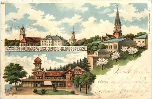 Löbau in Sachsen - Honigbrunnen - Litho -737948