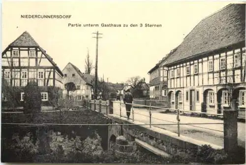 Niedercunnersdorf bei Löbau - Partie unterm Gasthaus zu den 3 Sternen -739128