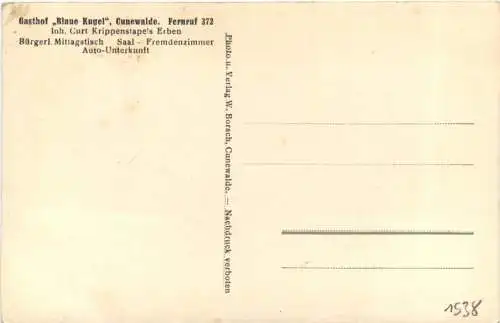 Cunewalde in Sachsen - Gasthof Blaue Kugel -739304