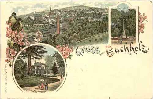 Gruss aus Buchholz in Sachsen - Litho -739462