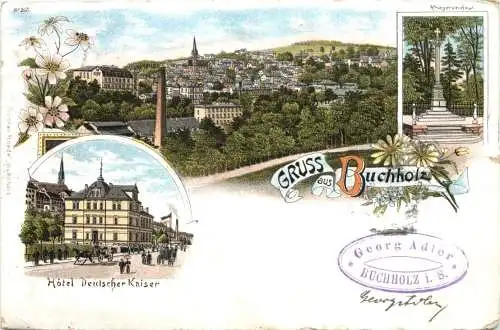 Gruss aus Buchholz in Sachsen - Litho -739456