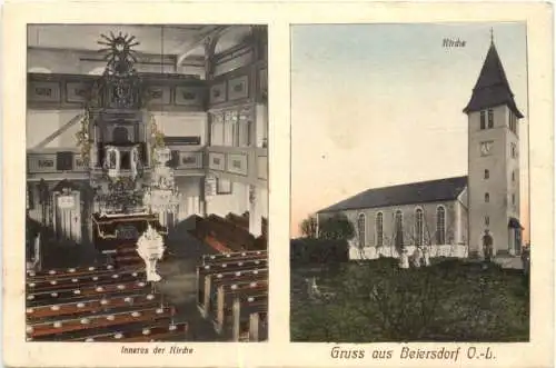 Gruss aus Beiersdorf Oberlausitz - Kirche -739584