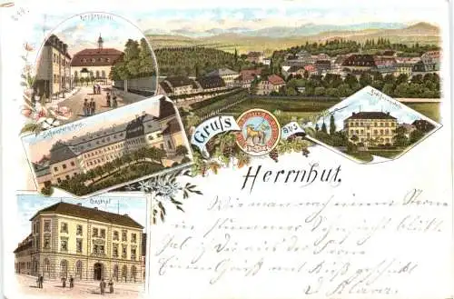 Gruss aus Herrnhut in Sachsen - Litho -740256