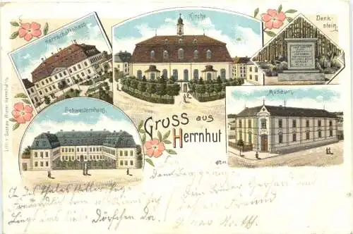 Gruss aus Herrnhut in Sachsen - Litho -740290