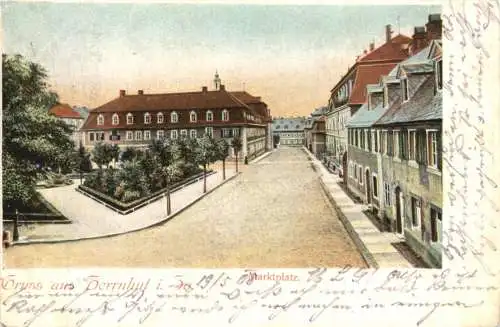 Gruss aus Herrnhut in Sachsen - Marktplatz -740506