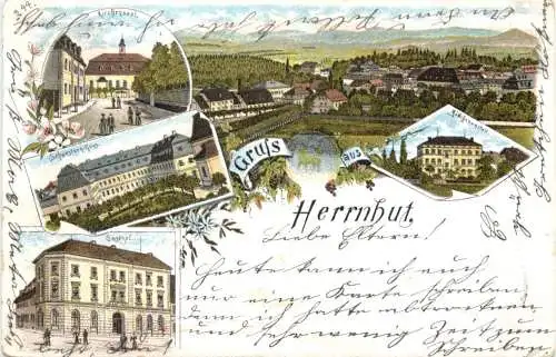 Gruss aus Herrnhut in Sachsen - Litho -740254