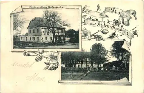 Gruss aus Seitenschweidnitz - Restauration Lindengarten -740418