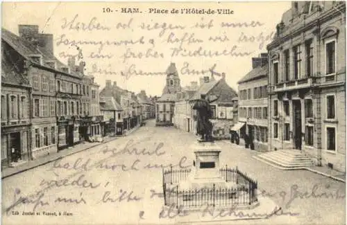Ham - Place de l Hotel de Ville - Feldpost -740986