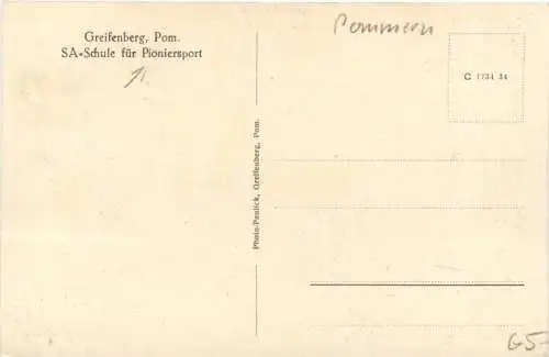 Greifenberg Pommern - SA-Schule für Pioniersport -741038