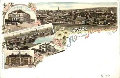 Gruss aus Alt und Neugersdorf - Litho -741404