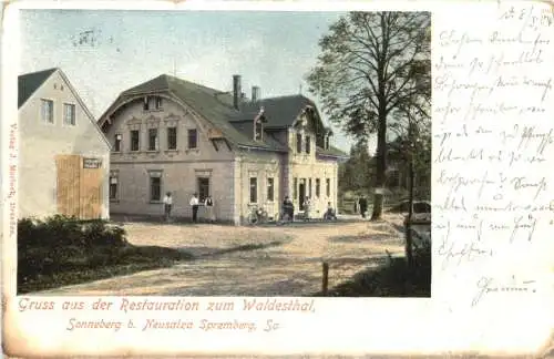 Sonneberg bei Neusalza Spremberg - Gruss aus der Restauration zum Waldesthal -741428