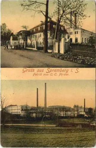 Gruss aus Spremberg in Sachsen - Fabrik von CC Förster -741470