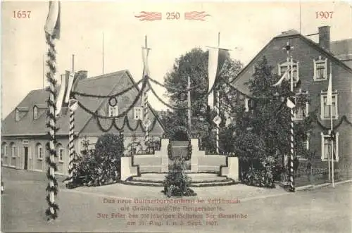 Neugersdorf in Sachsen - Das neue Büttnerborndenkmal im Festschmuck 1907 -741440