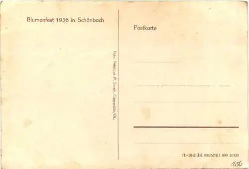 Schönbach Sachsen - Blumenfest 1956 -741746