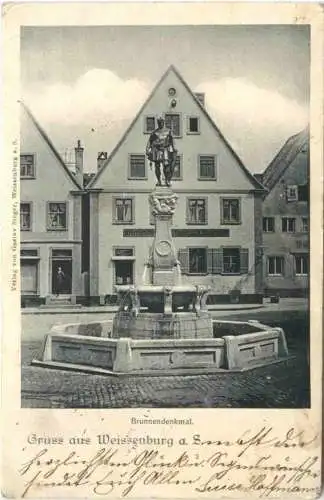 Gruss aus Weissenburg a. S. - Brunnendenkmal -741938