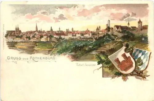 Gruss aus Rothenburg - Litho -741980