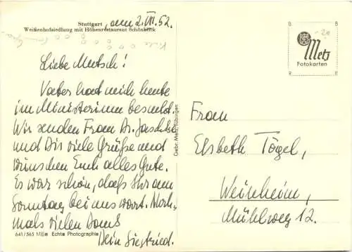 Stuttgart - Weißenhofsiedlung -742056