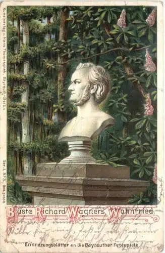 Bayreuth - Büste Richard Wagner - Litho -742124