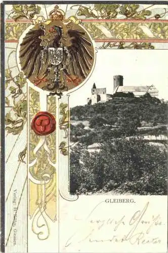 Gleiberg - Litho - Prägekarte -742176